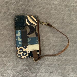 Limited Edition Coach Denim Patchwork Wristlet